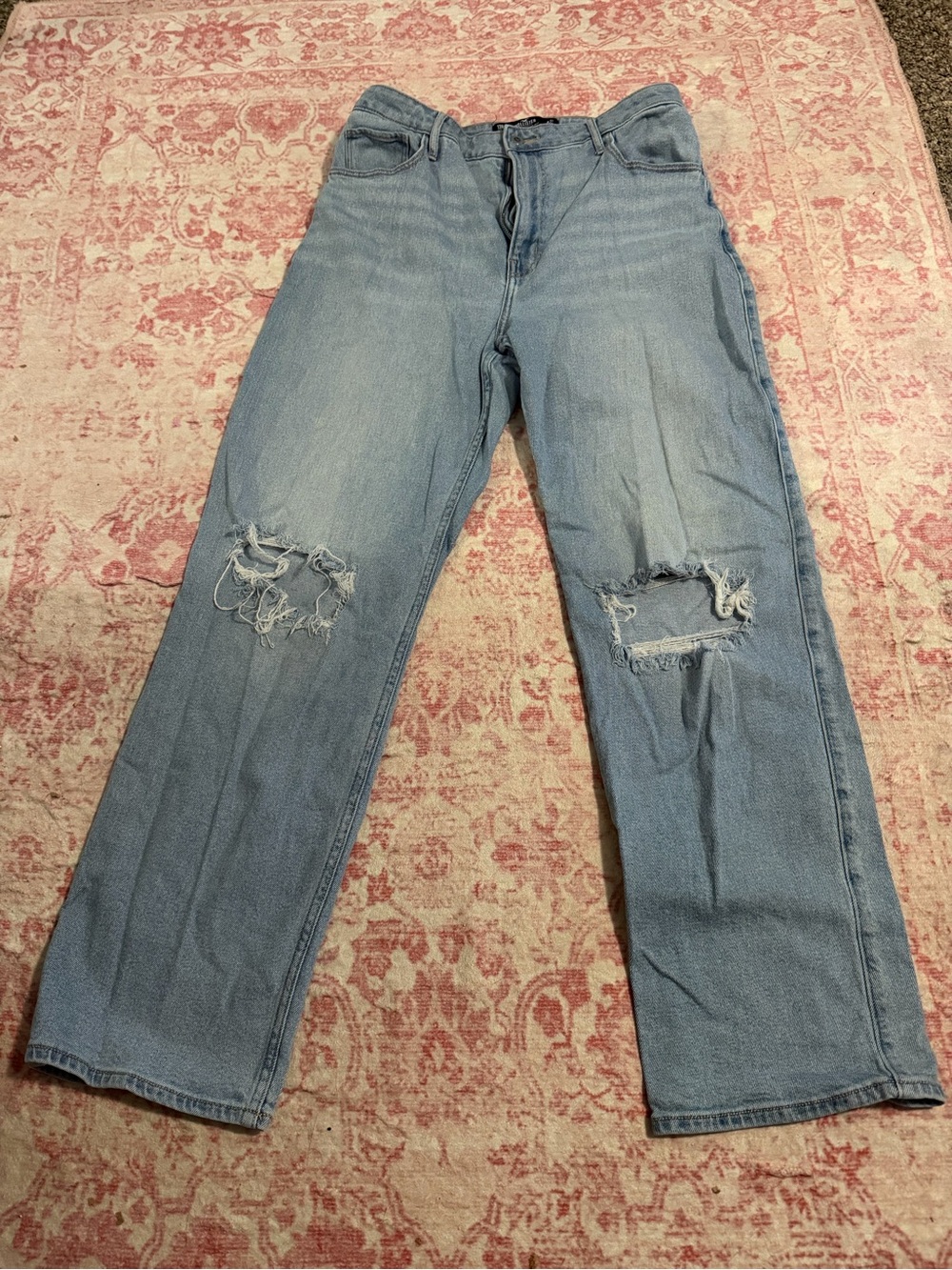 Hollister Light Blue Ultra High-Rise Dad Jeans